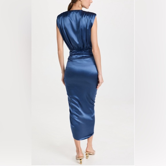 🔴 SOLD Veronica Beard Steel Blue Silk Dress - Picture 3 of 14